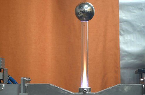 Detalle del prototipo en laboratorio del motor de plasma eléctrico