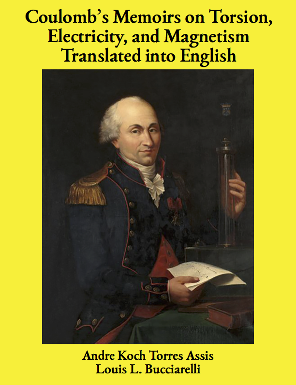 Portada de la traducción al inglés de las memorias de Coulomb
