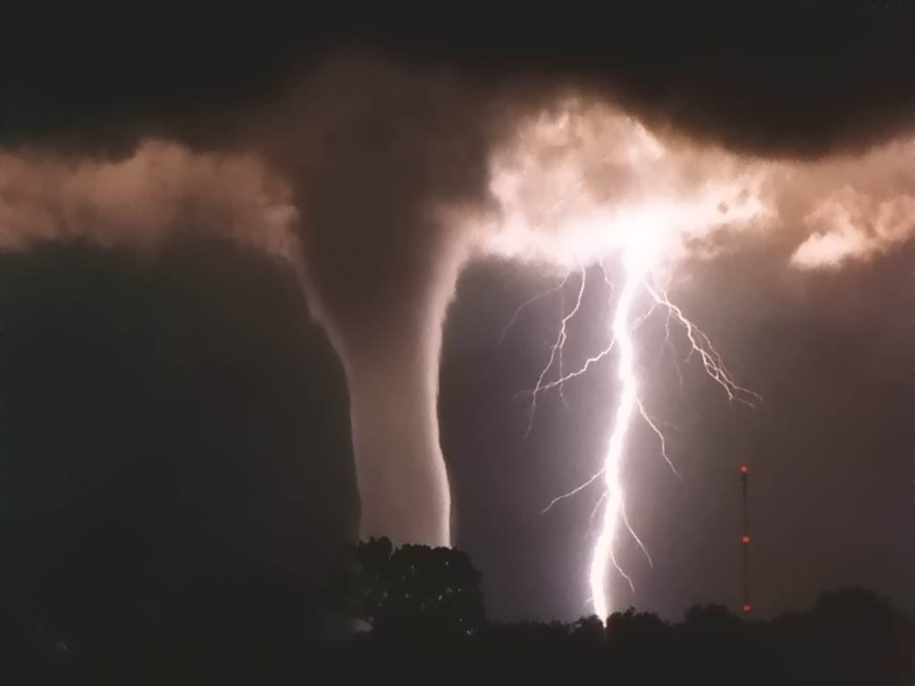 Fotografía de un tornado