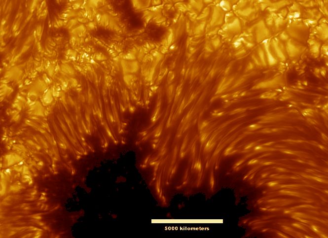 penumbra de una mancha solar